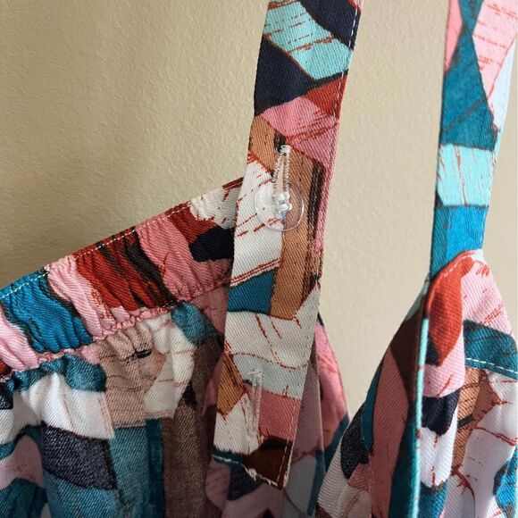 Plus Size NWT Lane Bryant Geometric Print Peplum Tank Top Size 28 - Picture 6 of 10